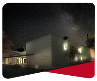 Edificio cuadrado de color gris Edificio cuadrado de color gris